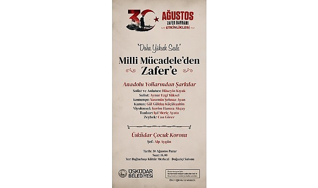 Üsküdar’da 30 Ağustos Zafer Bayramı Coşkuyla Kutlanacak