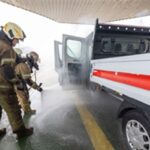 Arabalı yolcu gemisinde yangın tatbikatı